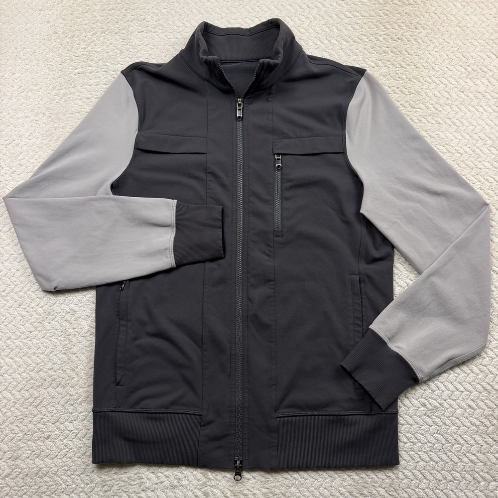 Lululemon Post Gravity Track Jacket Men's Medium Varsity athletic Golf Active